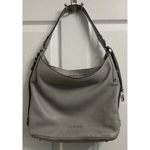 Michael Kors Women's‎ Bedford Light Gray Genuine Leather Pebble Handbag Purse